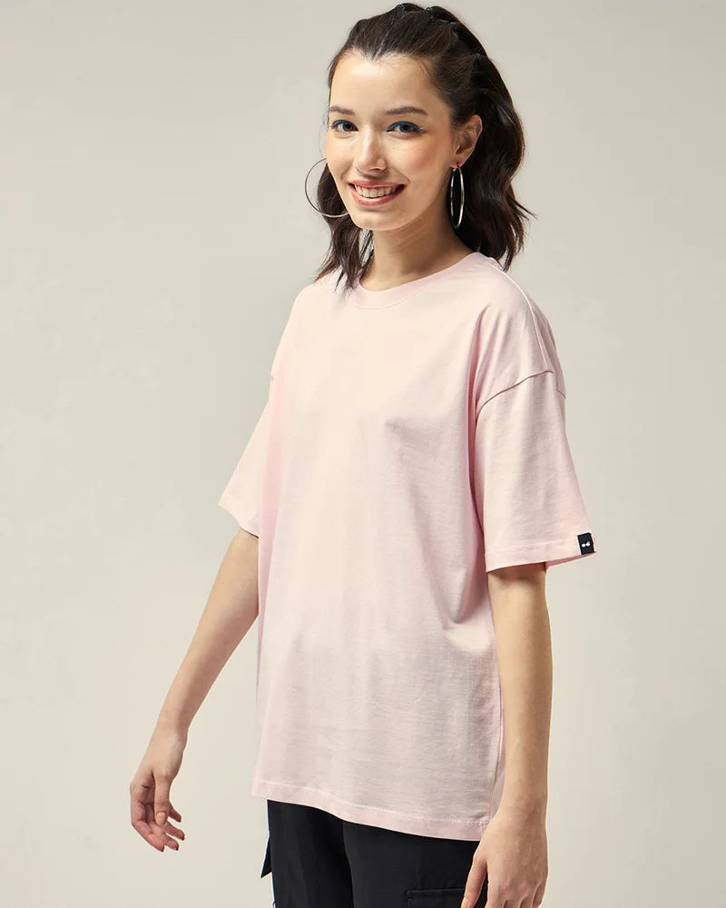 بيواكوف Women's Pink Oversized T-shirt